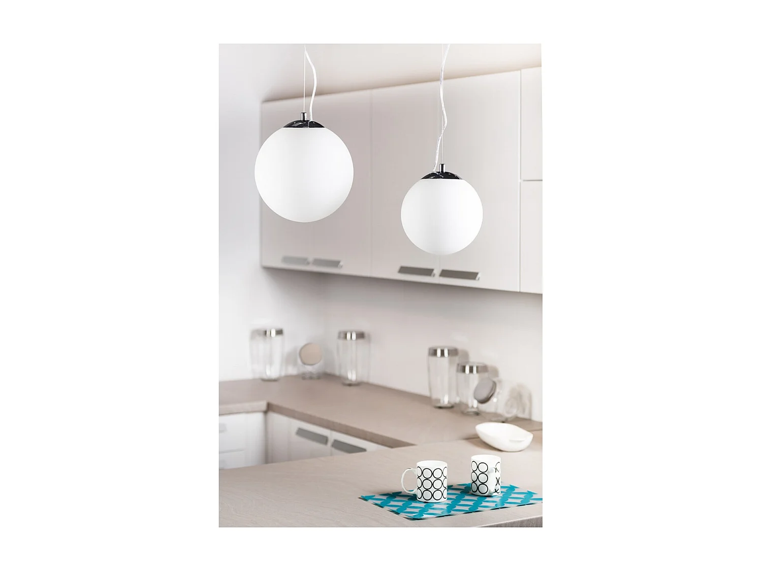 Candeeiro Suspenso Canadian, Branco, 50x50x185 cm, EPIKASA