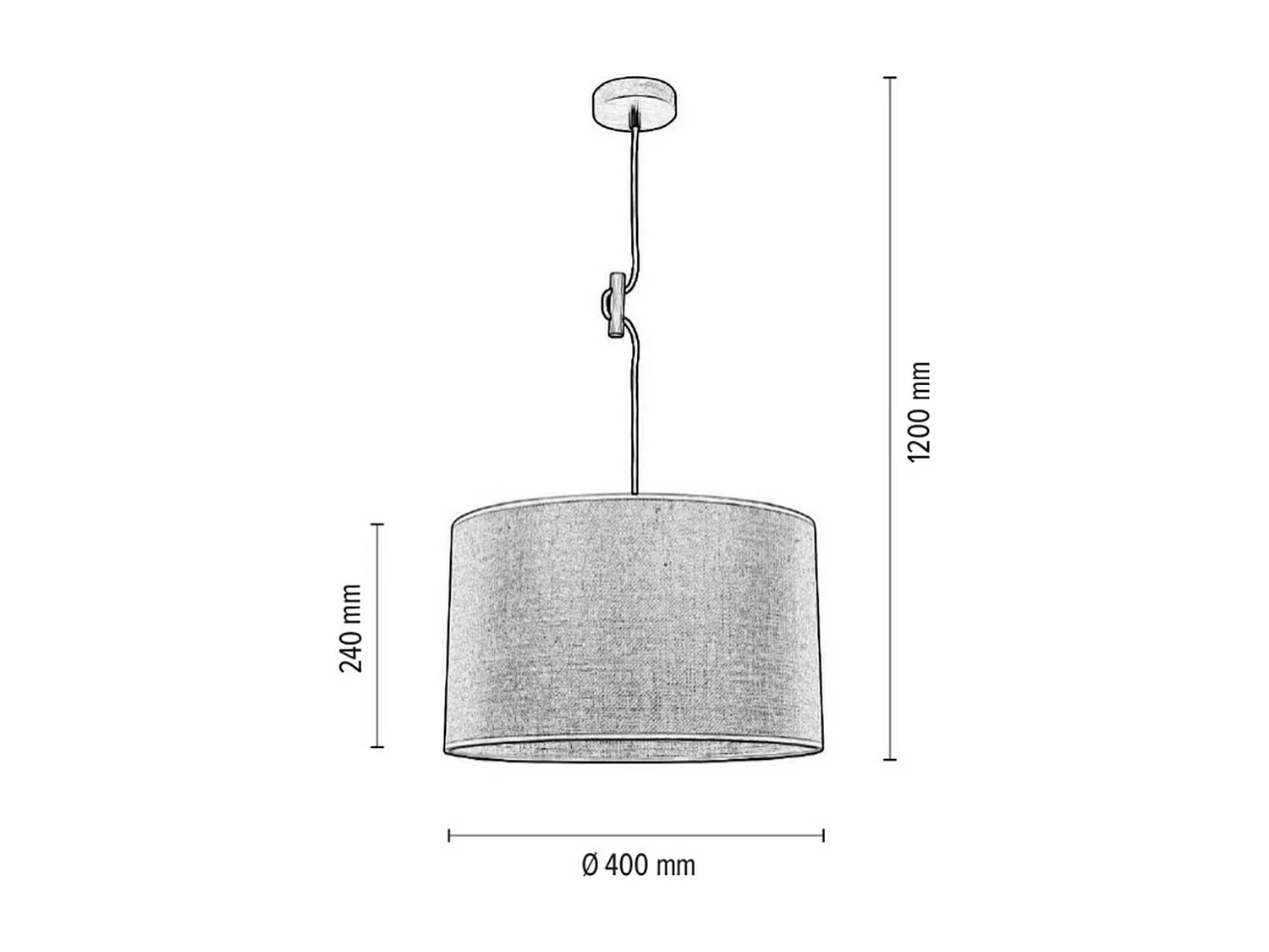 Candeeiro Suspenso Eric, Bege, 40x40x120 cm, EPIKASA