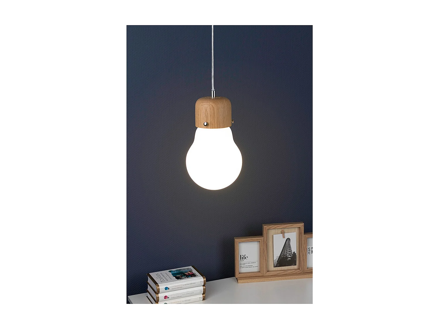 Suspension Oder, Marron, 15x15x125 cm, EPIKASA