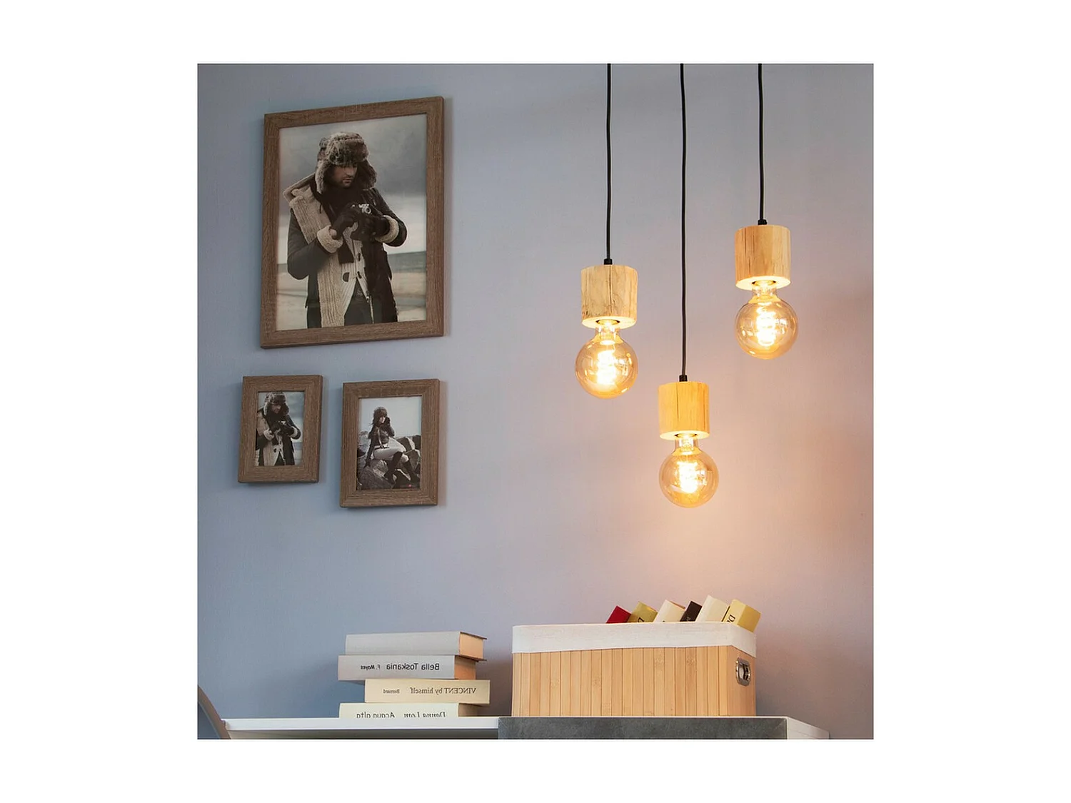 Hanglamp Giacomo, Bruin, 30x30x100 cm, EPIKASA