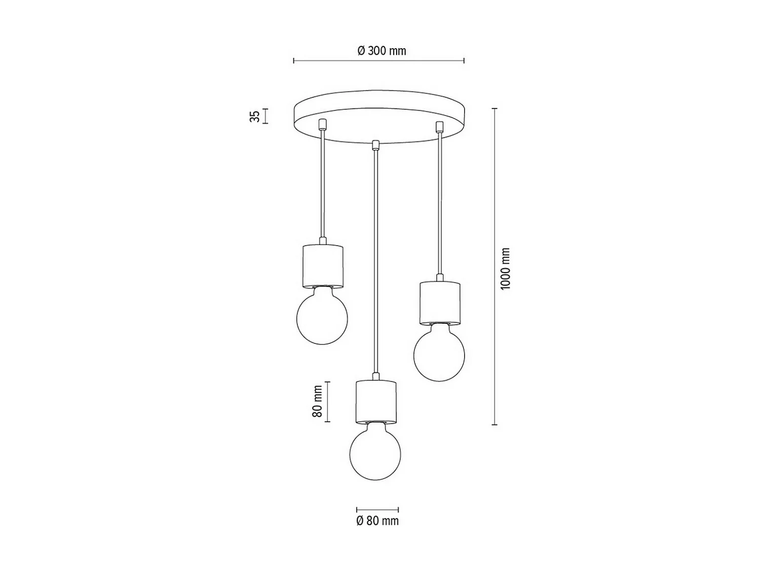 Hanglamp Giacomo, Bruin, 30x30x100 cm, EPIKASA