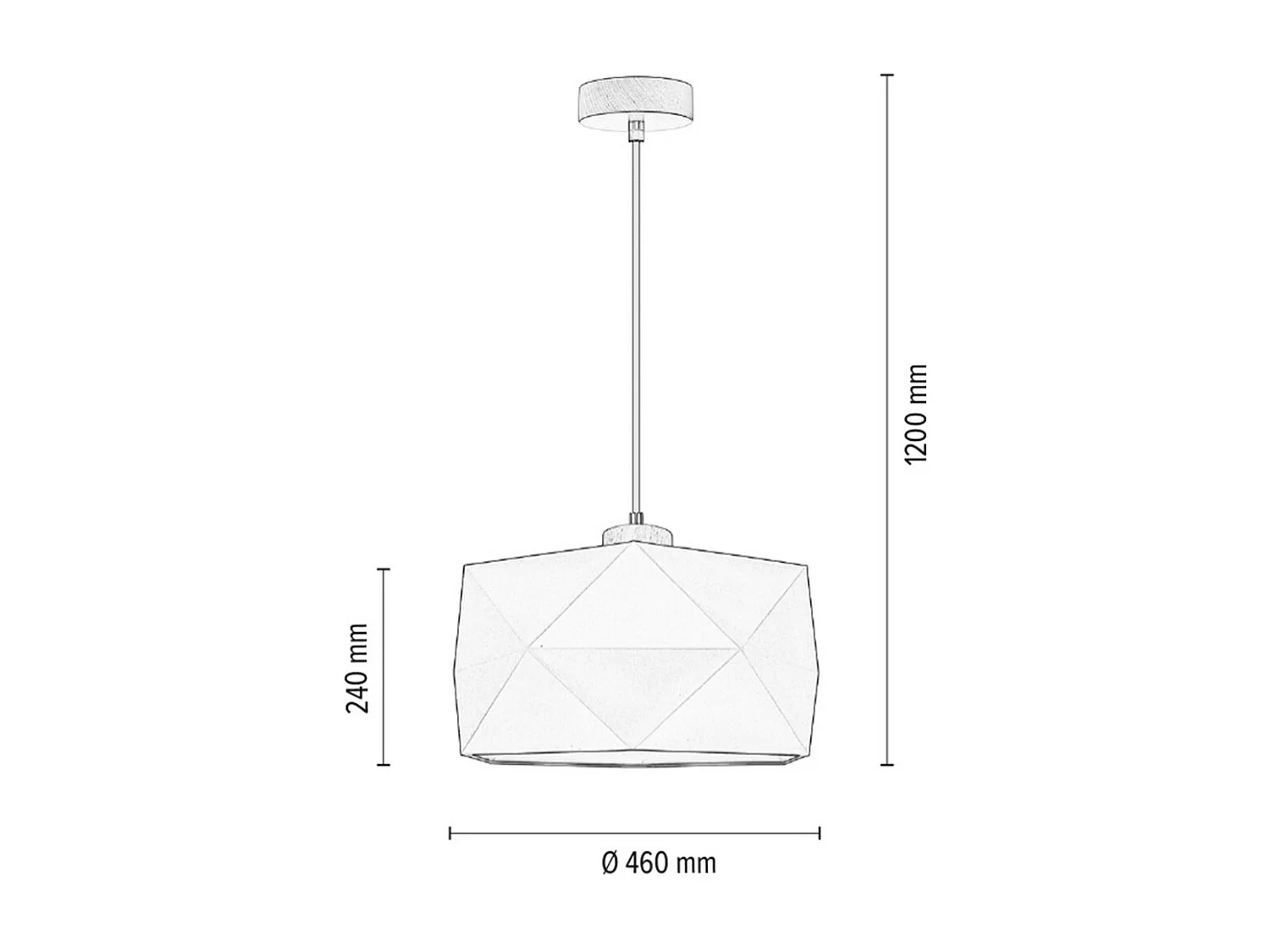 Suspension Geomerical, Marron, 46x46x120 cm, EPIKASA