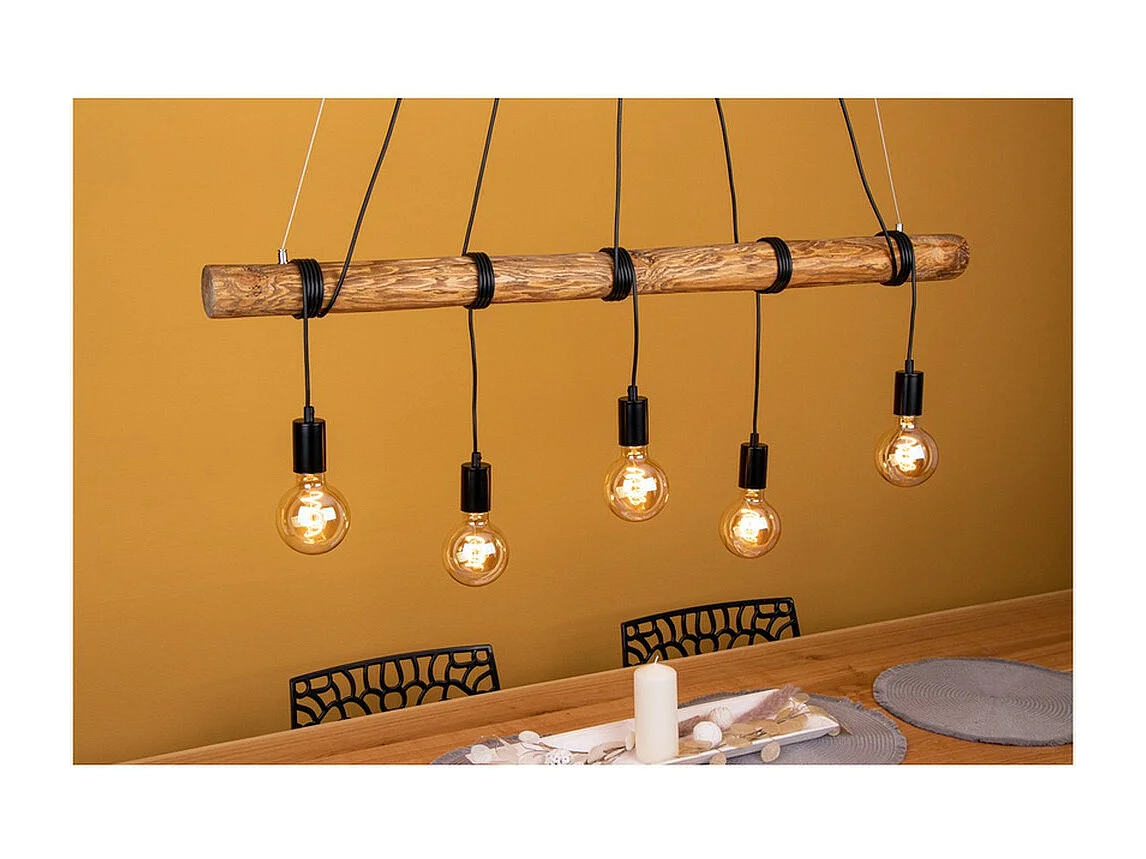 Lampa Wisząca Meric, Brązowy, 8x115x140 cm, EPIKASA