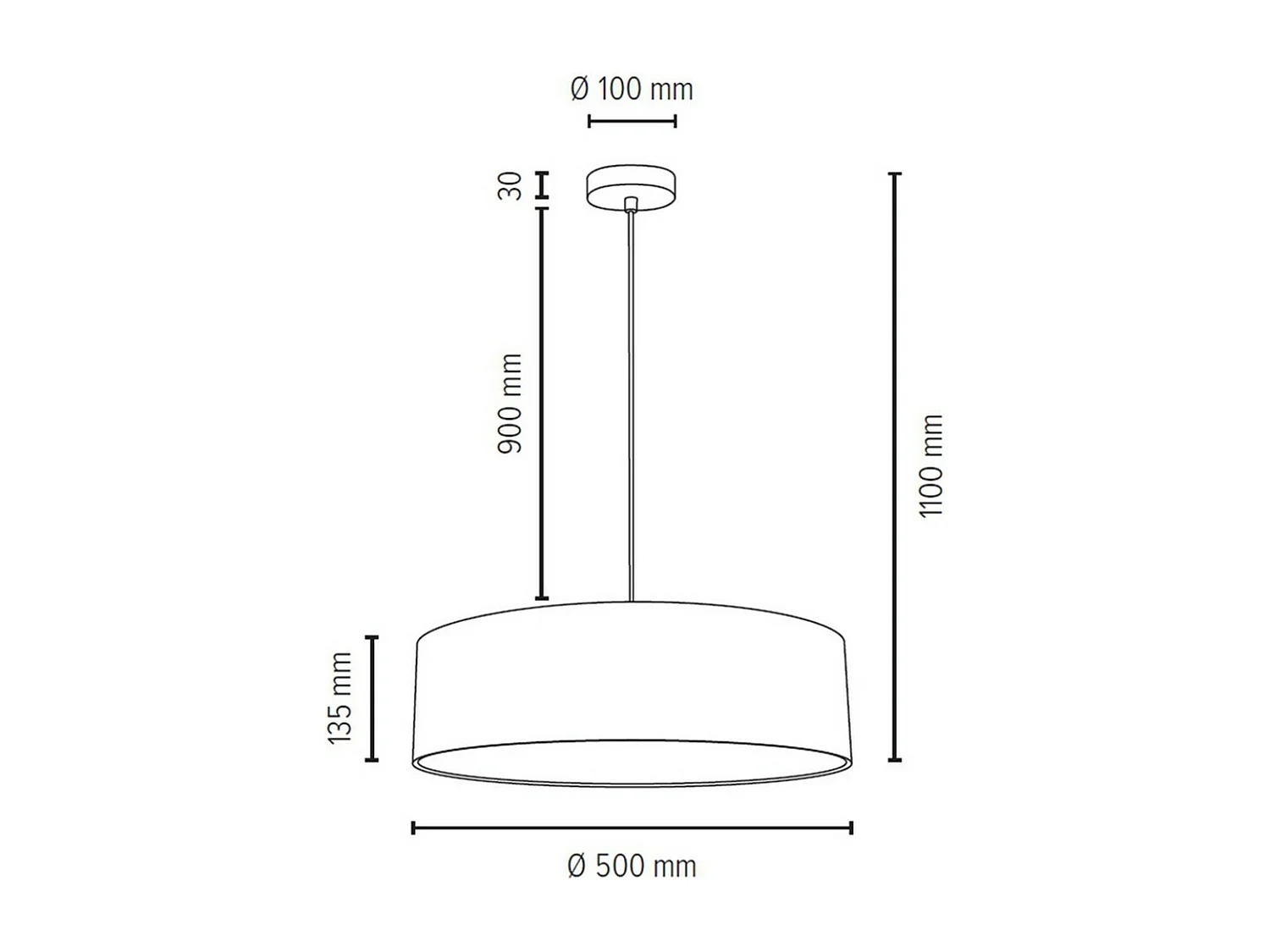 Lampada a Sospensione Voiussa, Antracite, 50x50x110 cm, EPIKASA