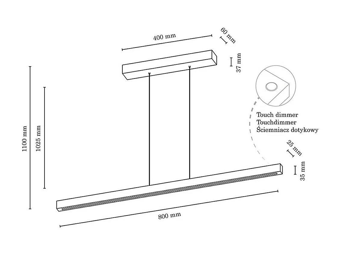 Suspension Red River, Marron, 80x6x110 cm, EPIKASA