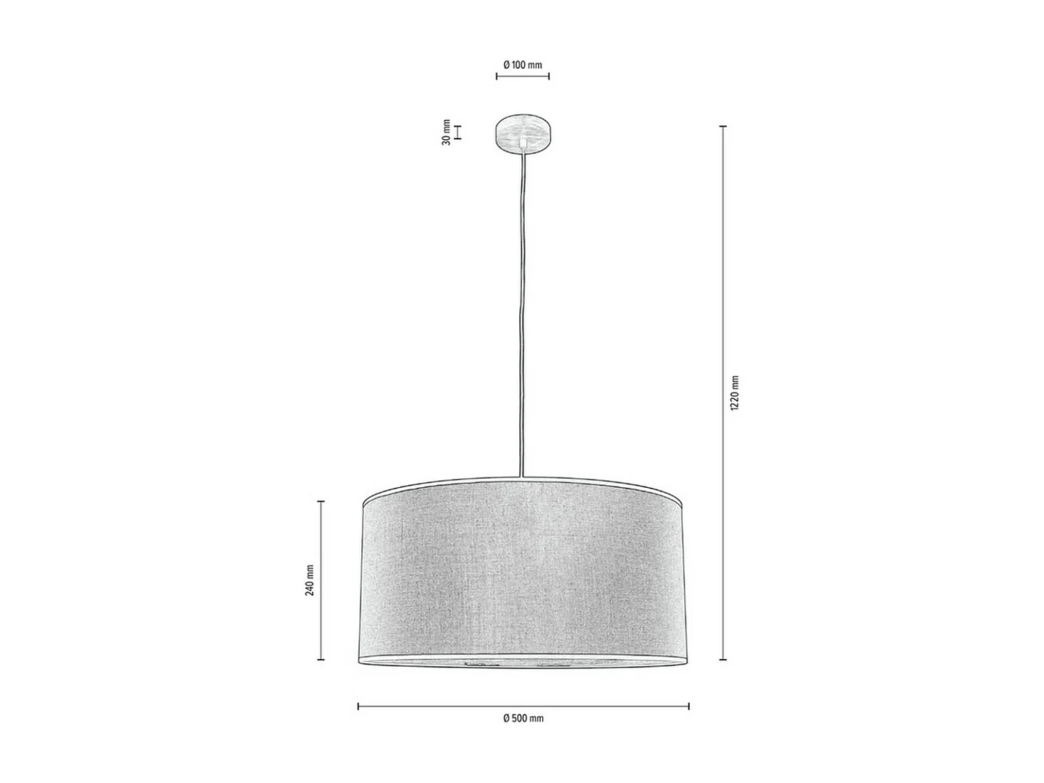 Lampada a Sospensione James, Marrone, 50x50x122 cm, EPIKASA