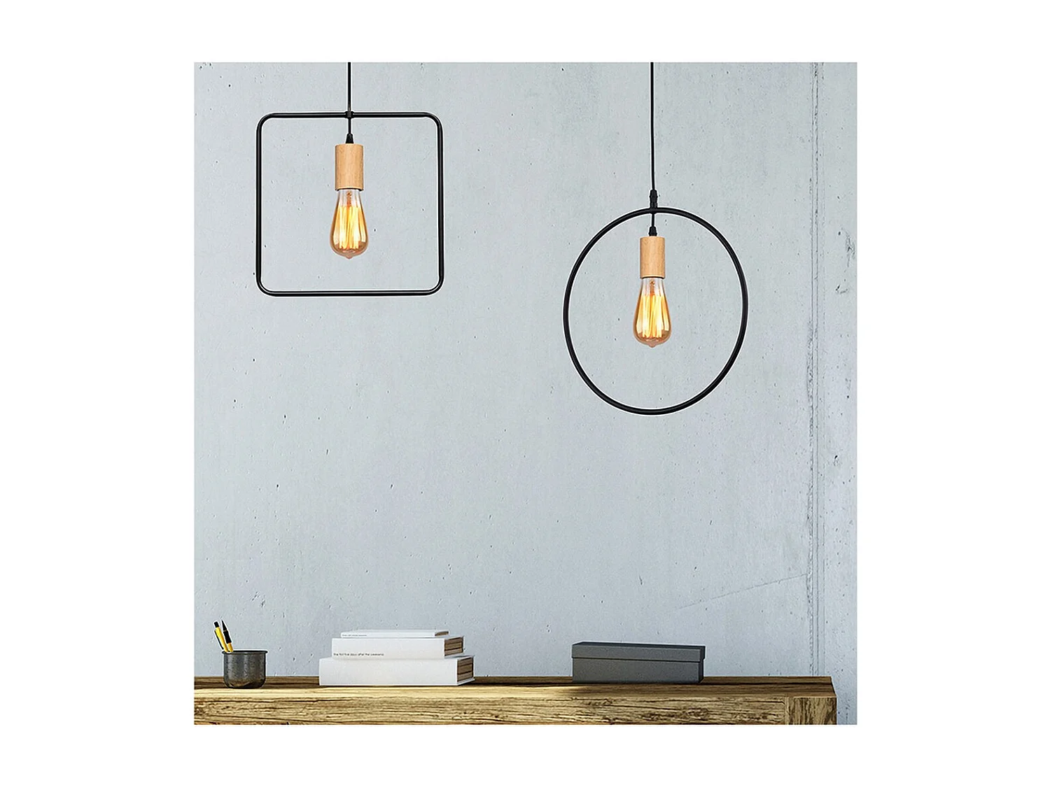 Hanglamp Green River, Bruin, 32x32x125 cm, EPIKASA