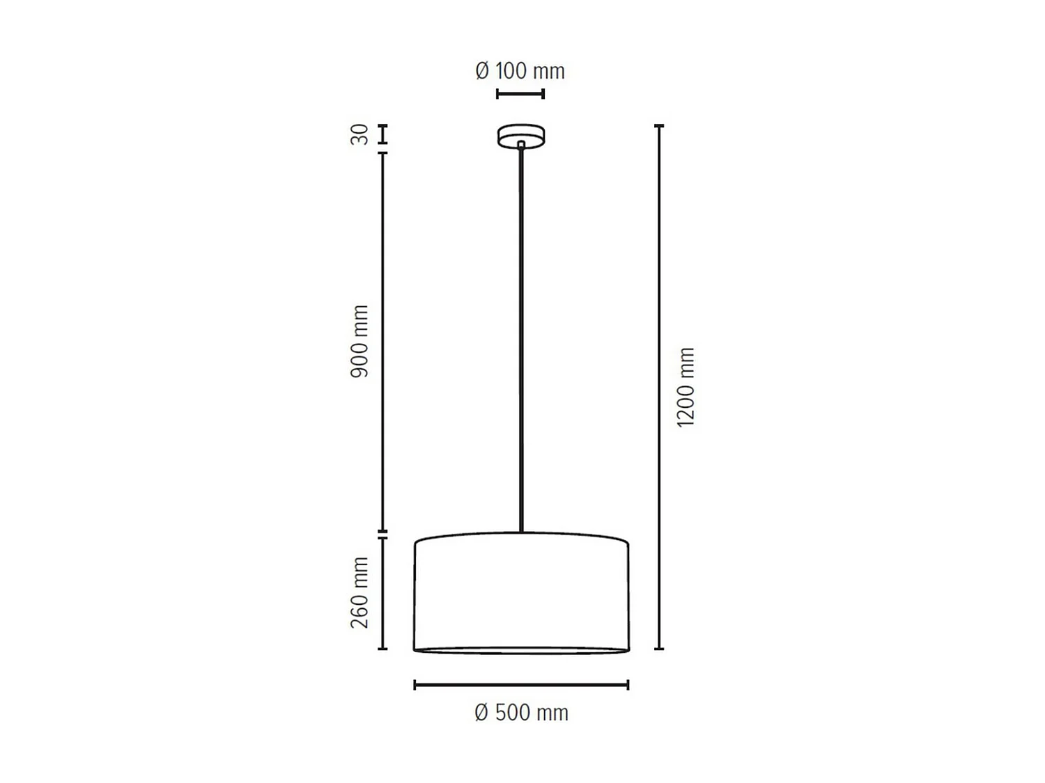 Suspension Mosella, Beige, 50x50x120 cm, EPIKASA