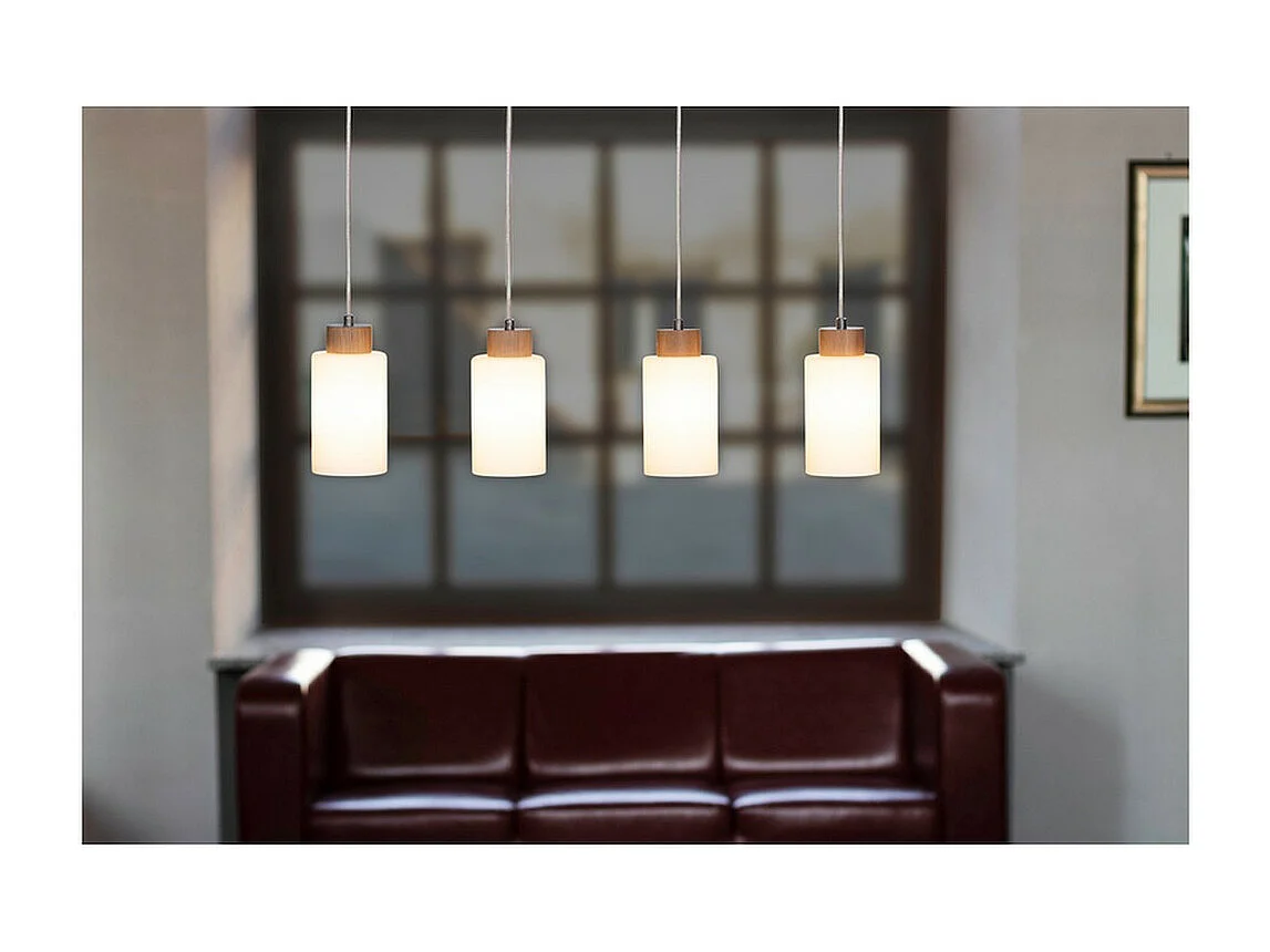 Lampada a Sospensione Trinity, Marrone, 9,5x75x110 cm, EPIKASA