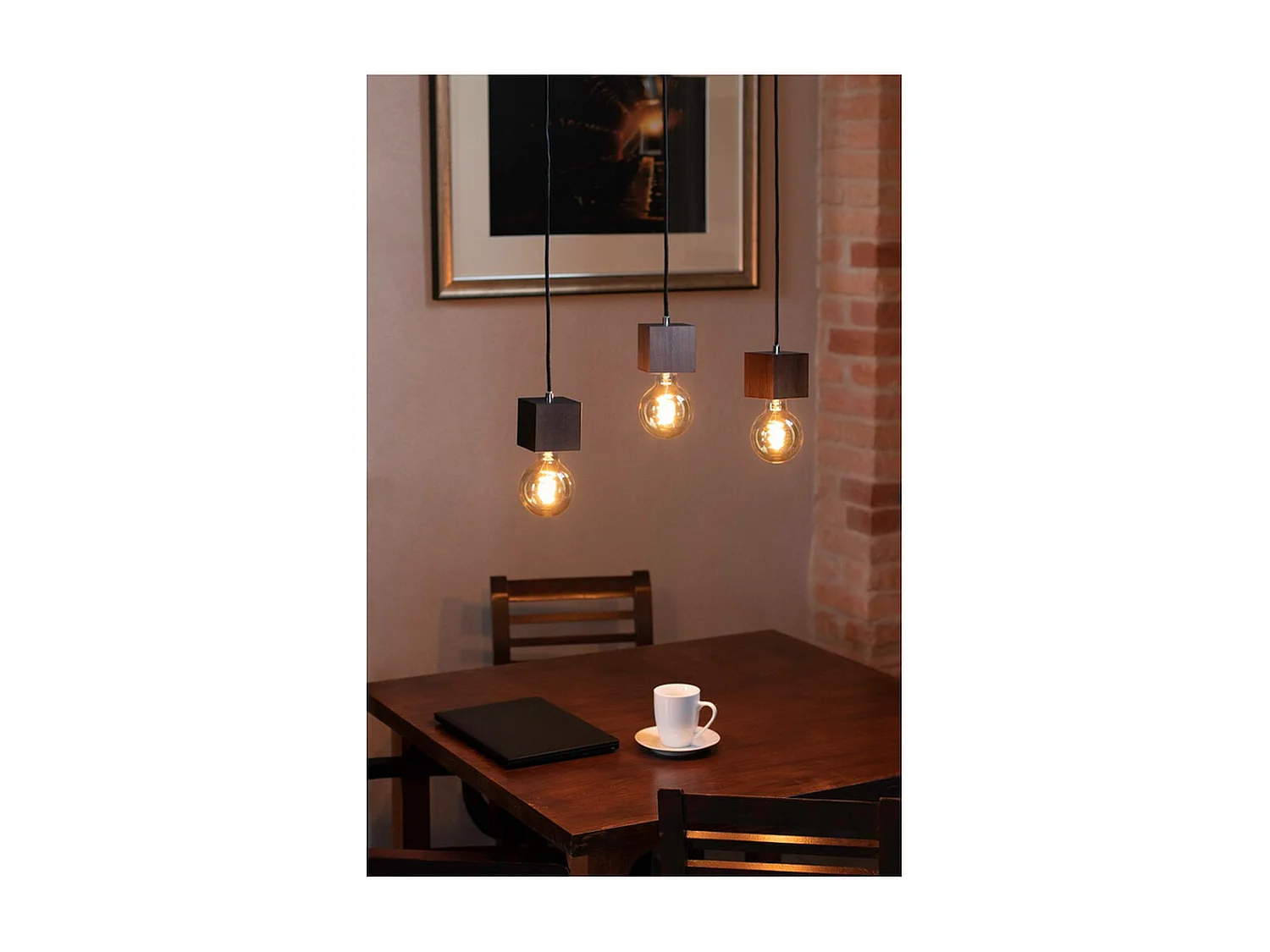 Candeeiro Suspenso Mure, Castanho, 10x10x110 cm, EPIKASA