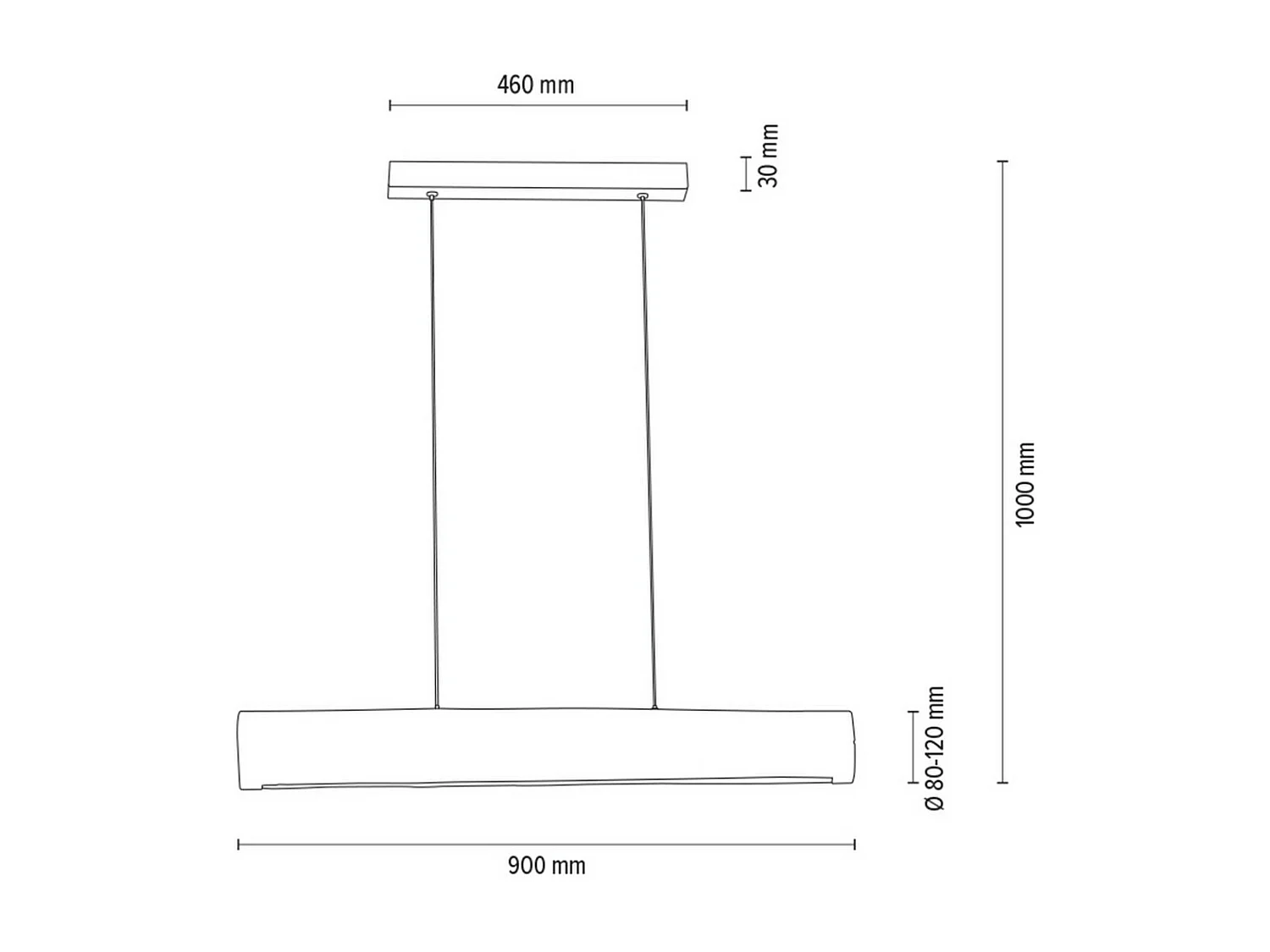 Suspension Line, Marron, 10x90x100 cm, EPIKASA