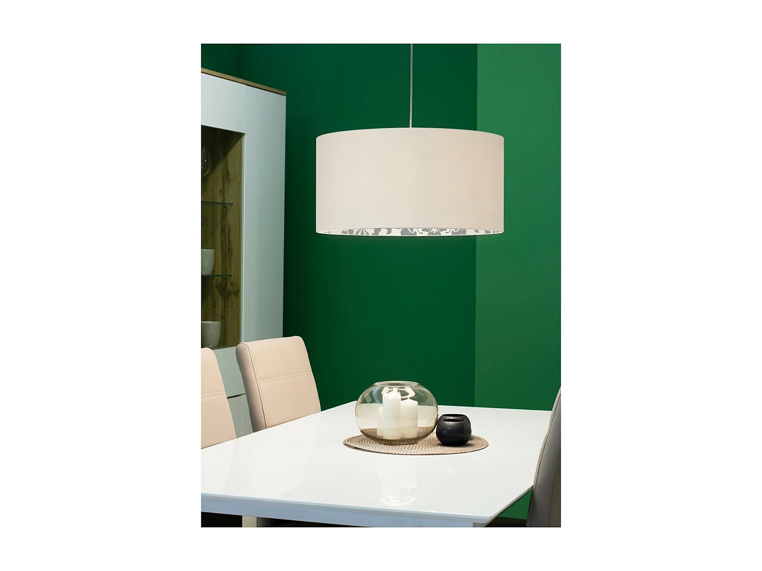 Lampa Wisząca Jalon, Beżowy, 40x40x90 cm, EPIKASA