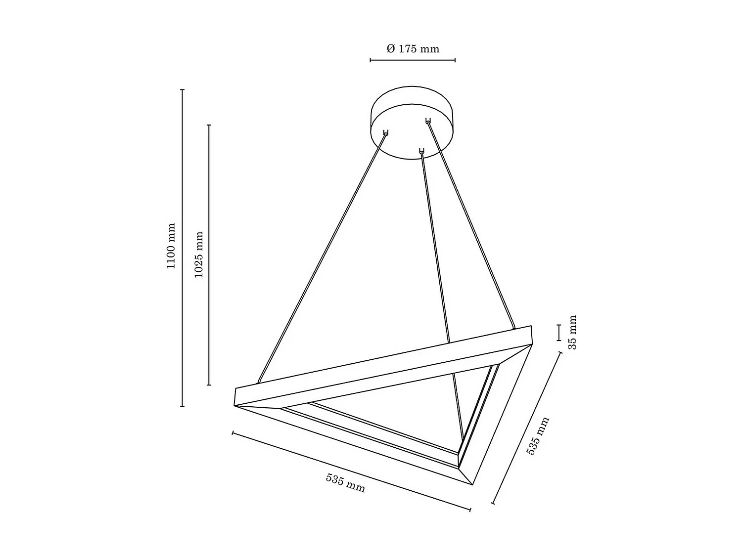 Suspension Ohio, Marron, 53,5x53,5x110 cm, EPIKASA