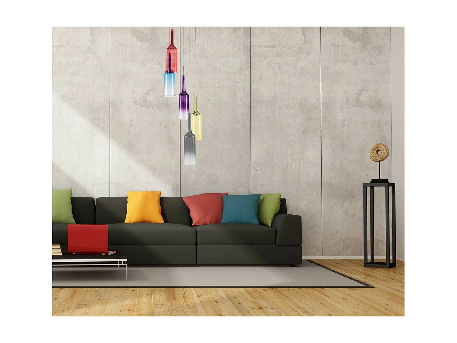 Suspension Rio Grande, Argent, 8x8x140 cm, EPIKASA