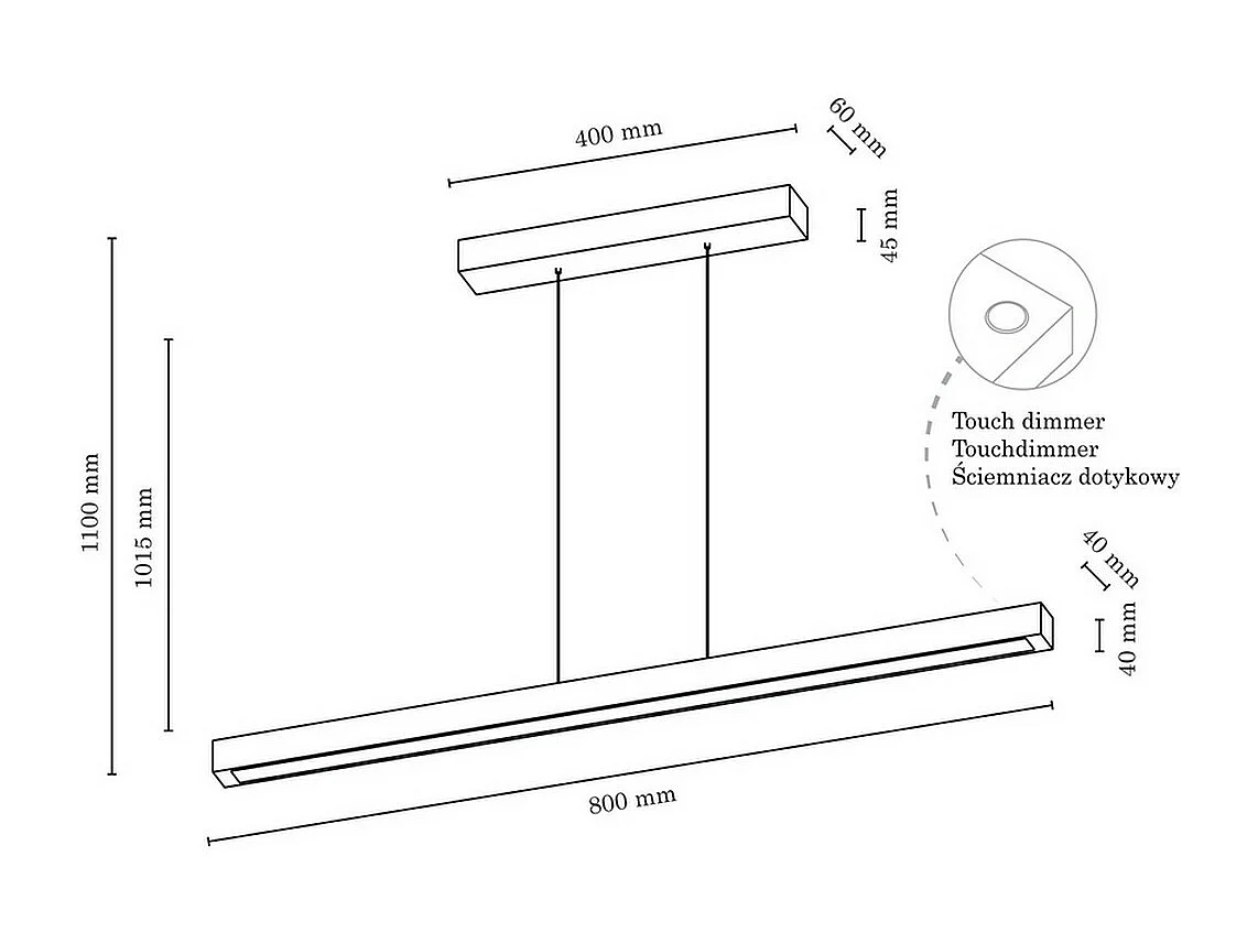 Suspension Red River, Marron, 80x6x110 cm, EPIKASA