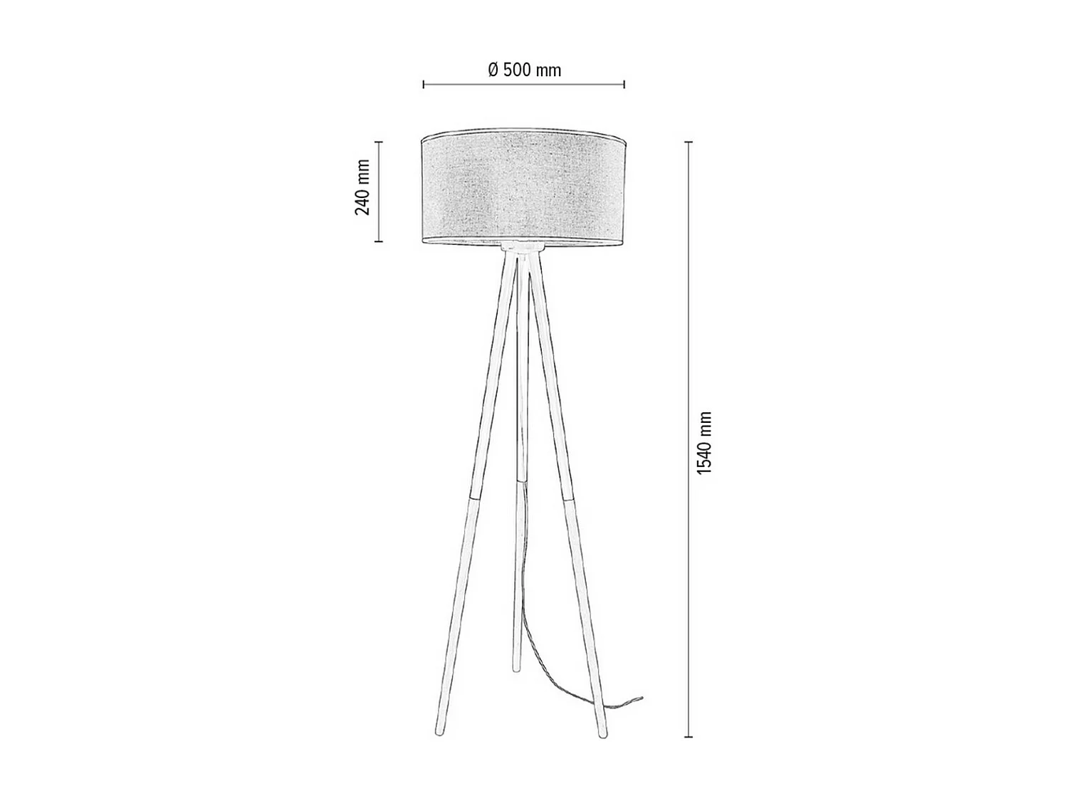 Lámpara de Pie Ciro, Marrón, 50x50x154 cm, EPIKASA