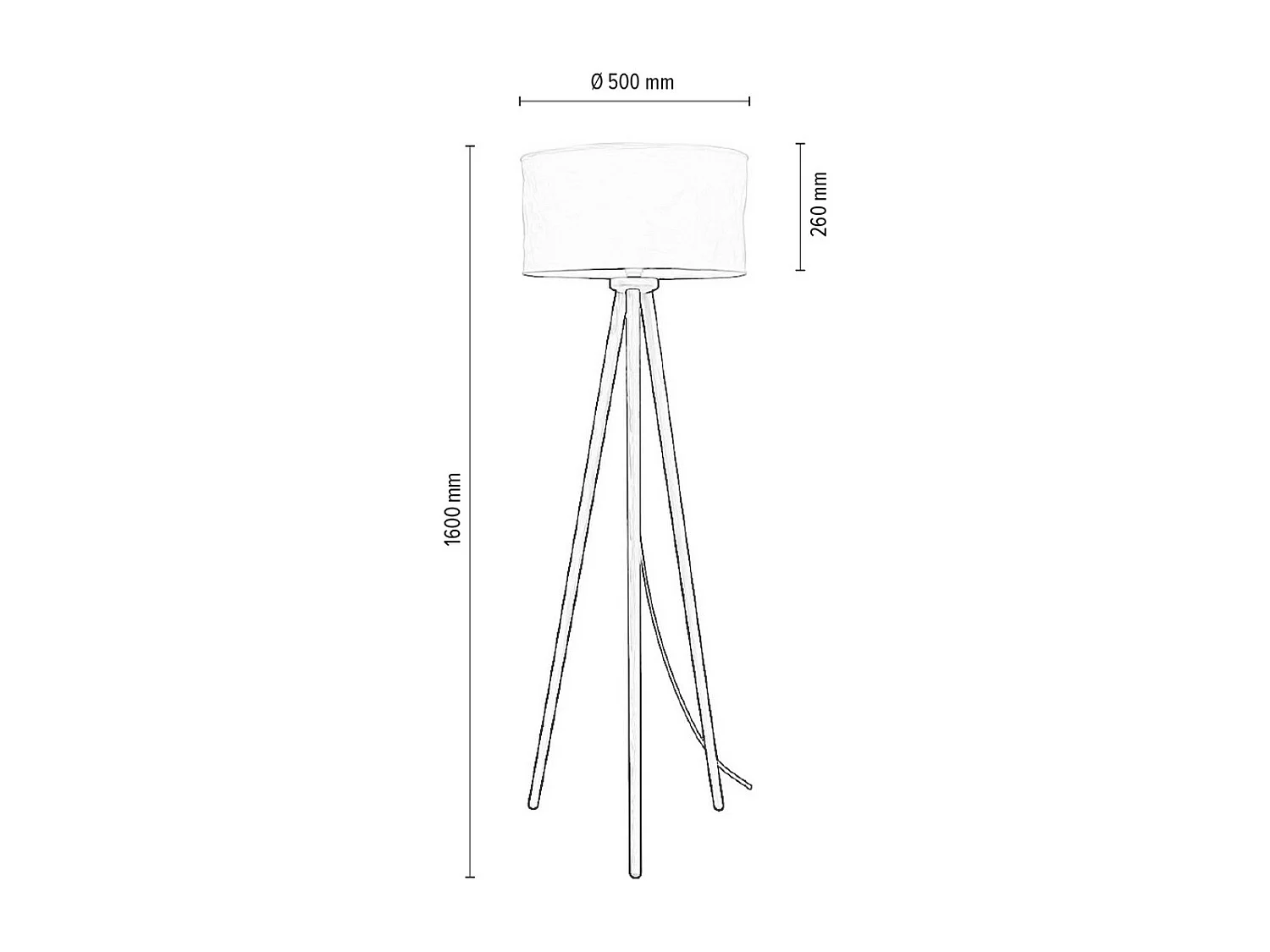 Staande Lamp Ergene, Bruin, 50x50x160 cm, EPIKASA