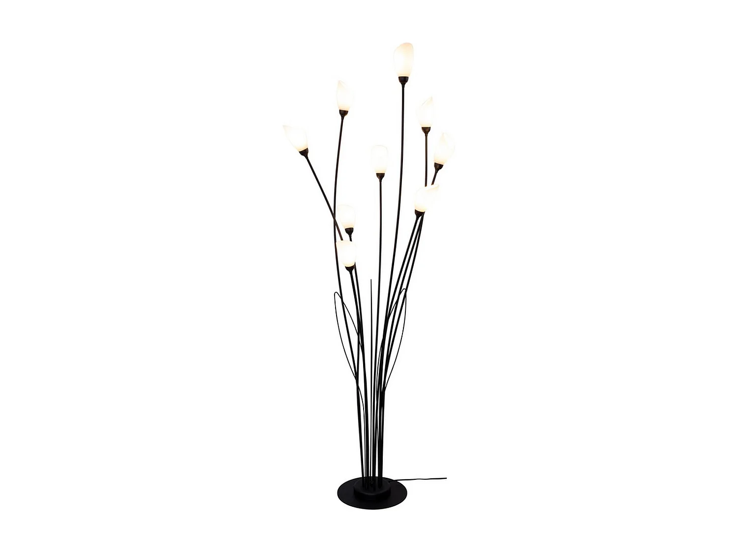 Candeeiro de Pé Flower, Preto, 60x60x161 cm, EPIKASA