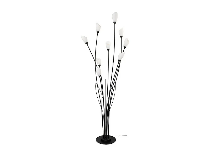 Candeeiro de Pé Flower, Preto, 60x60x161 cm, EPIKASA