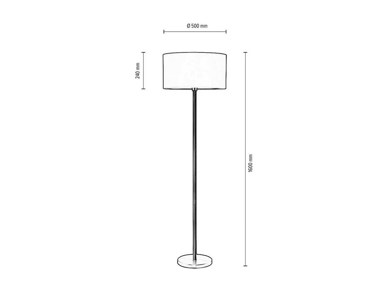 Lampadaire Barnaba, Blanc, 50x50x160 cm, EPIKASA