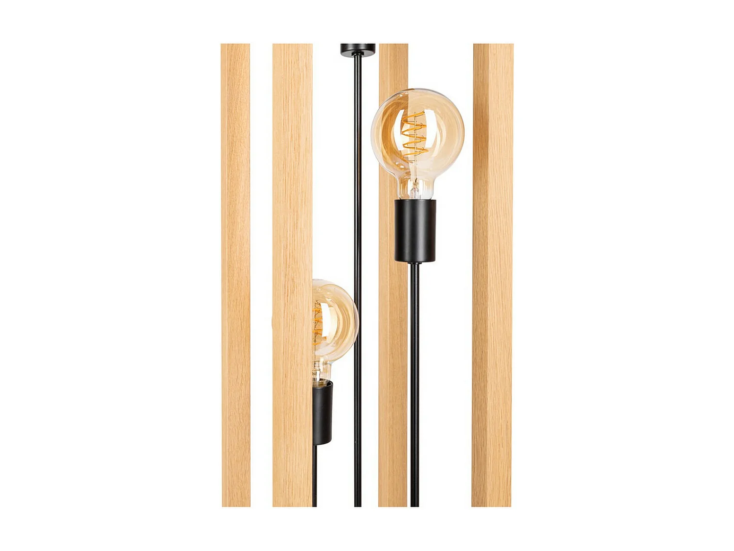 Lámpara de Pie Boiana, Marrón, 25x25x140 cm, EPIKASA