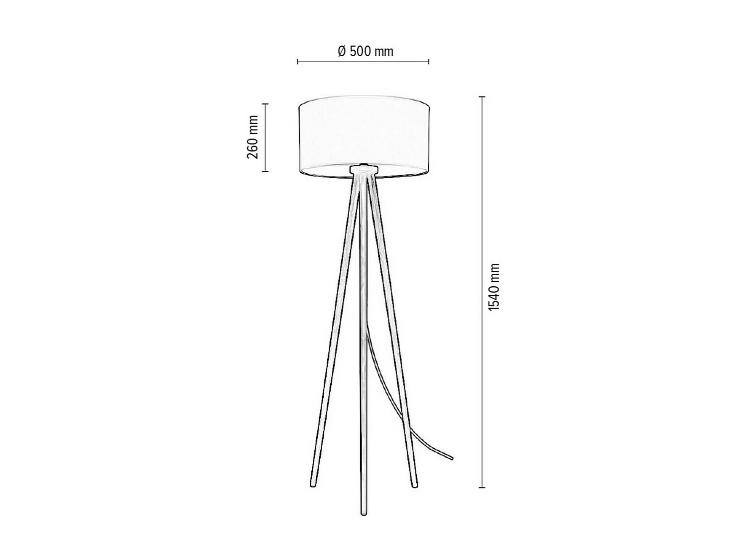 Staande Lamp Ergene, Bruin, 50x50x154 cm, EPIKASA