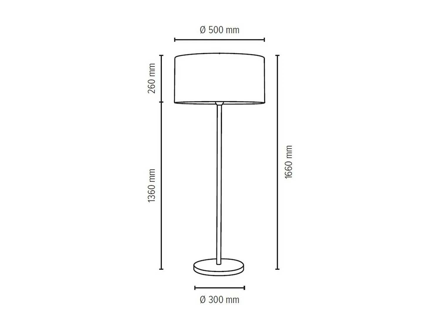 Candeeiro de Pé Schelda, Vermelho, 50x50x166 cm, EPIKASA