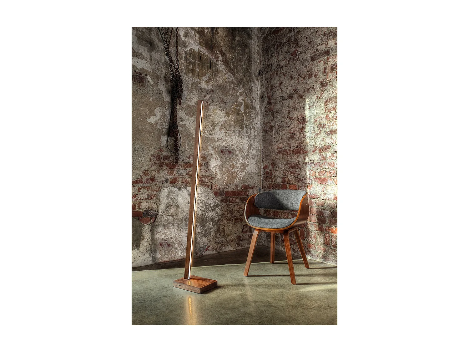 Lampa Podłogowa Amstel, Brązowy, 20x30x150 cm, EPIKASA