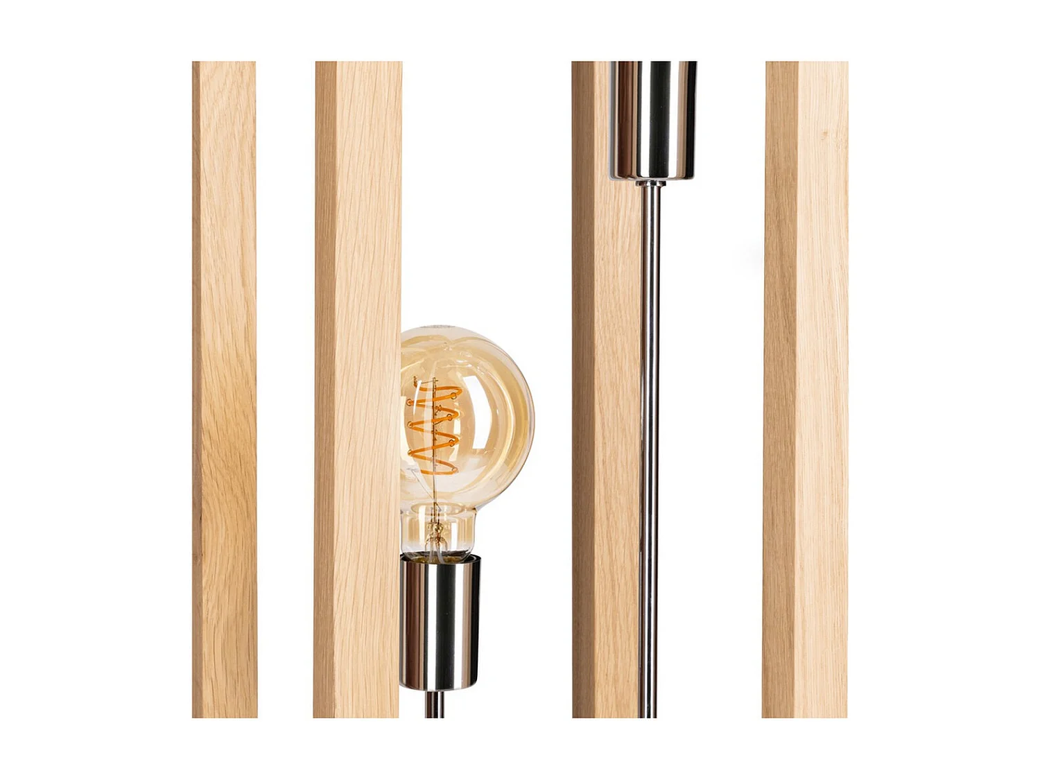 Lampadaire Boiana, Marron, 25x25x80 cm, EPIKASA