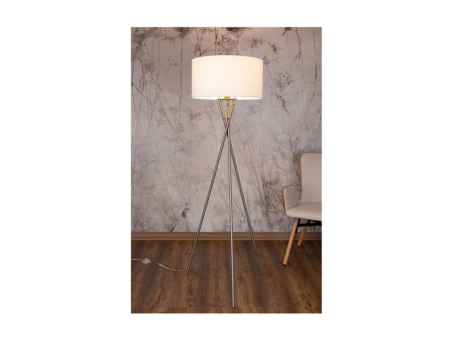 Candeeiro de Pé Battista, Branco, 62x62x154 cm, EPIKASA