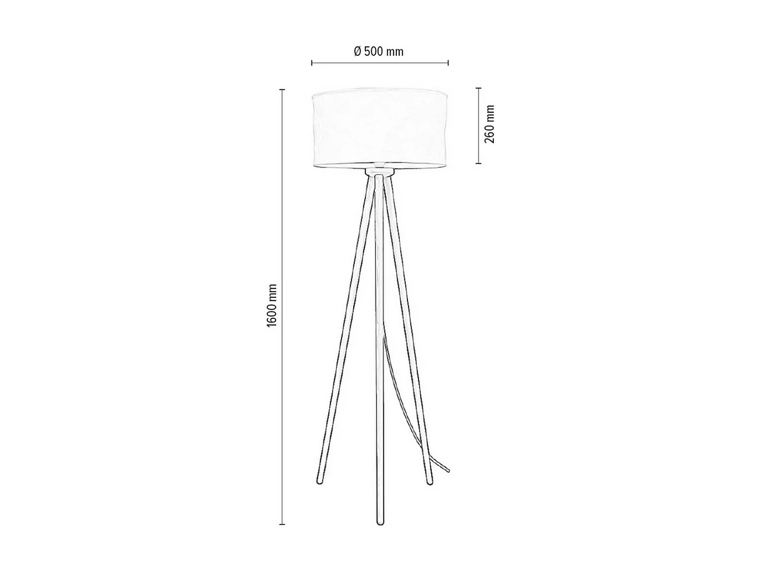 Lampadaire Ergene, Marron, 50x50x160 cm, EPIKASA