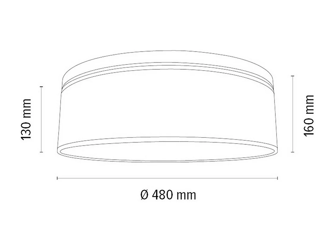 Plafonnier Angelo, Marron, 48x48x16 cm, EPIKASA