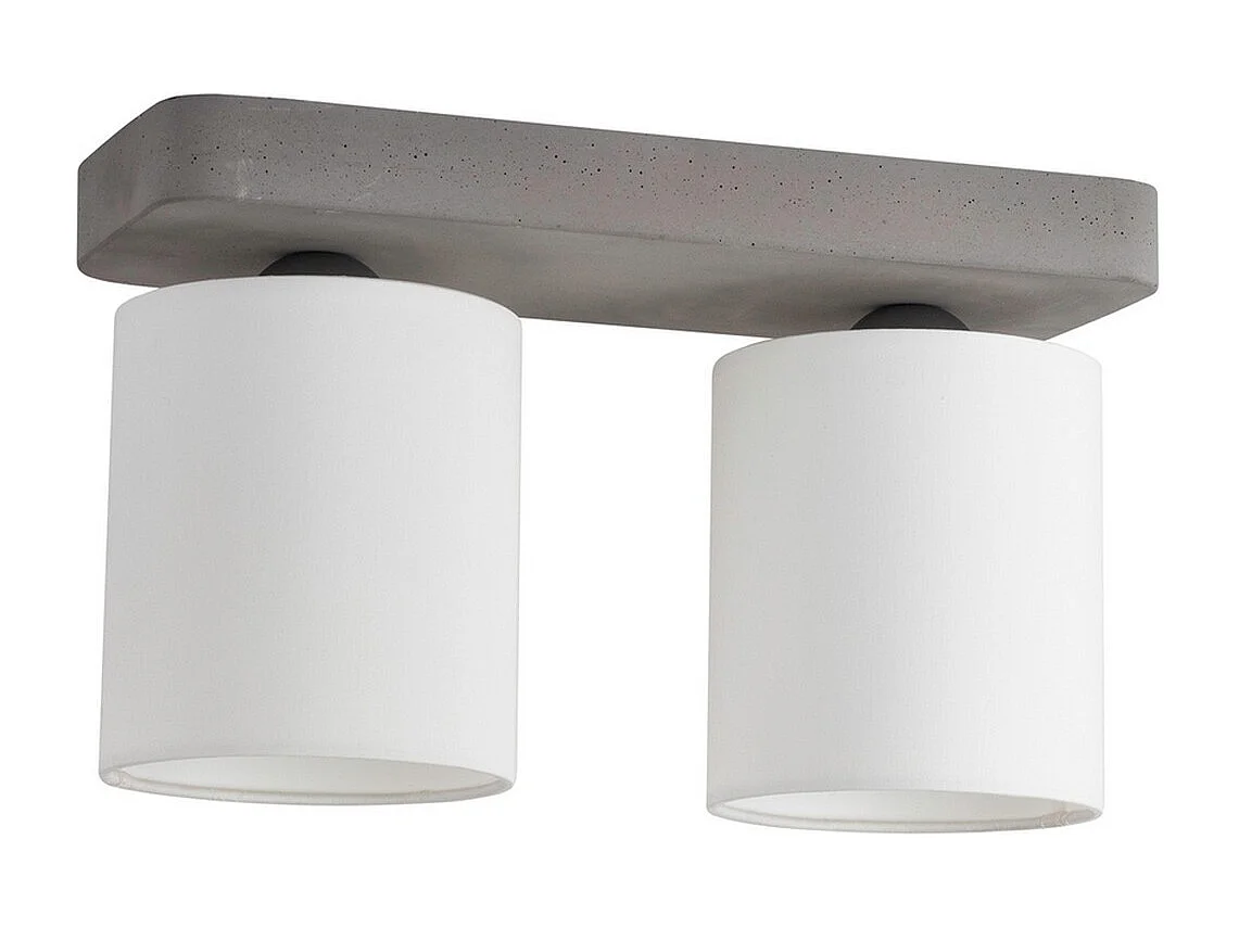 Plafonnier Caledonia, Gris, 13,5x35x21 cm, EPIKASA