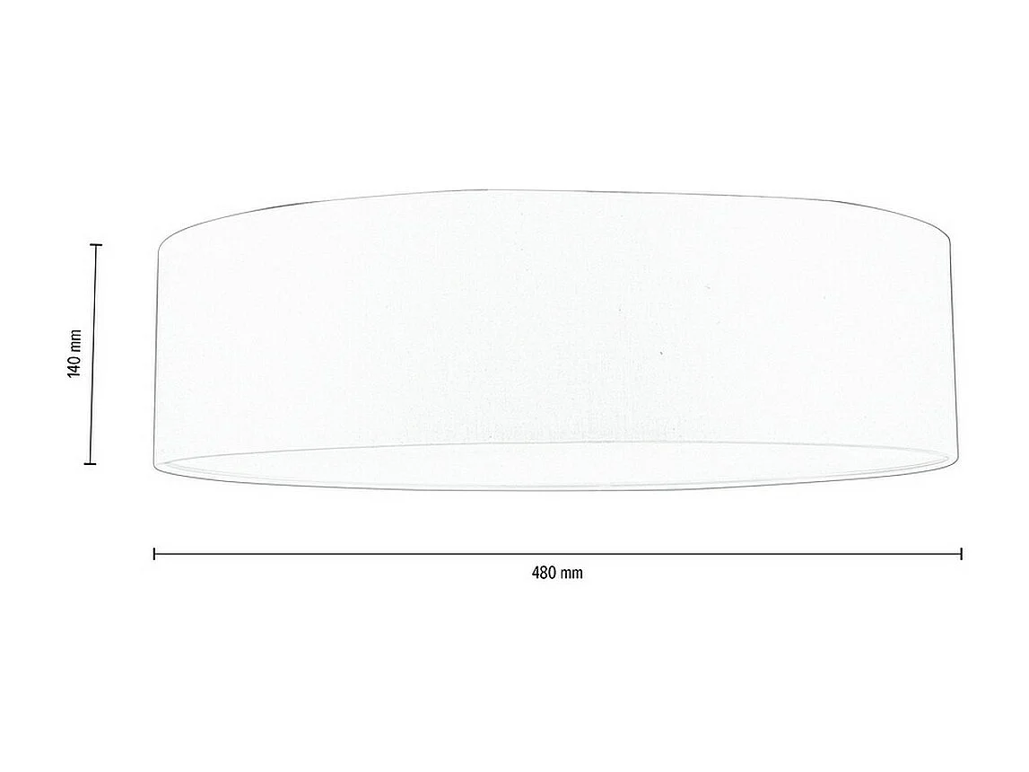 Lampa Sufitowa Dendre, Biały, 48x48x14 cm, EPIKASA