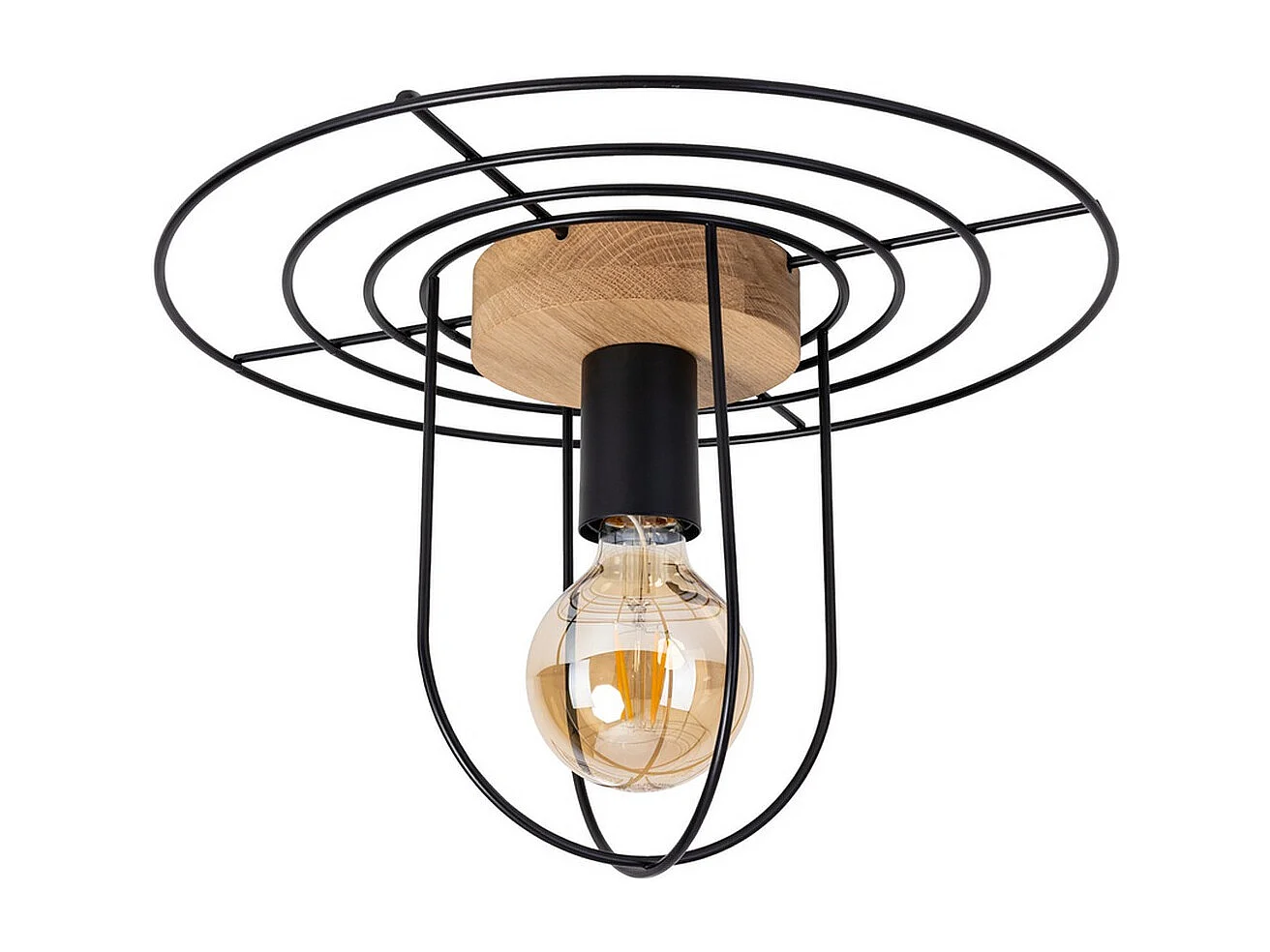 Plafonnier Raba, Marron, 35x35x21 cm, EPIKASA