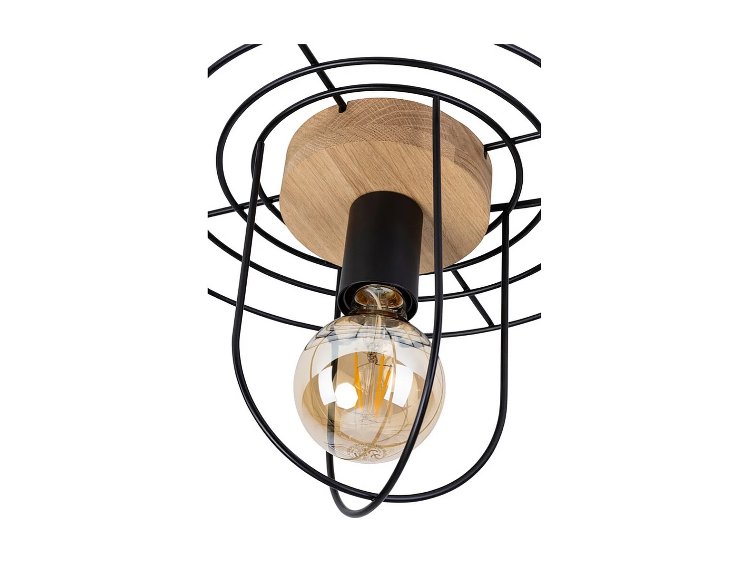 Plafonnier Raba, Marron, 35x35x21 cm, EPIKASA