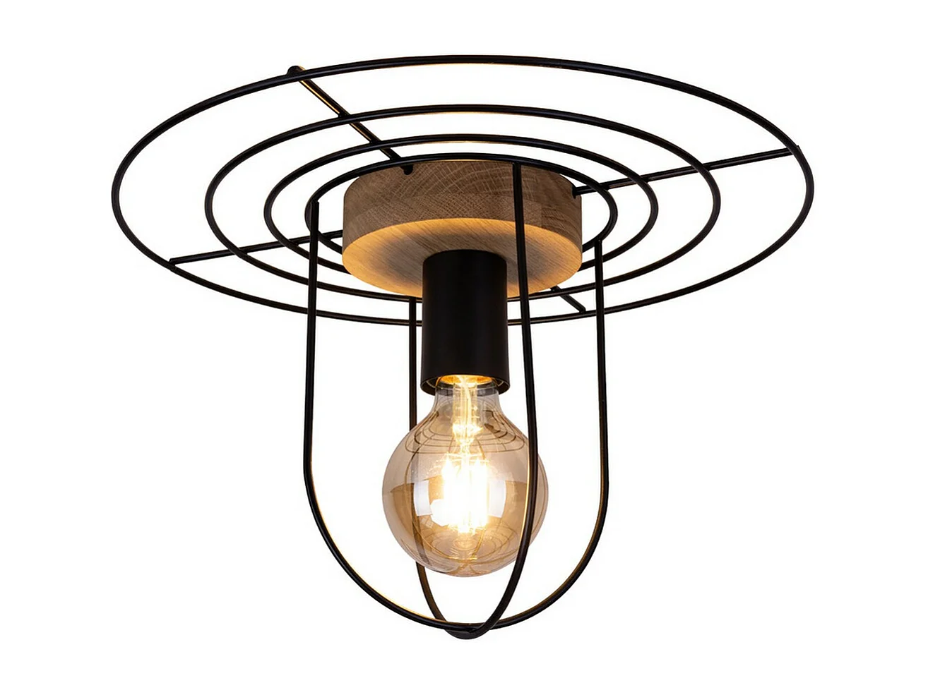 Plafonnier Raba, Marron, 35x35x21 cm, EPIKASA