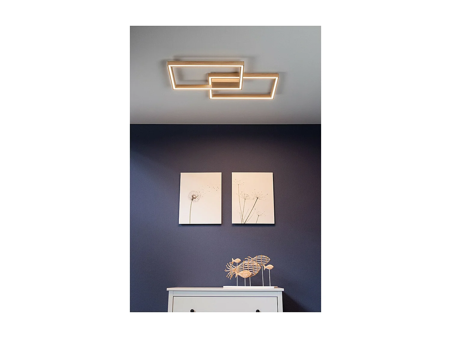 Candeeiro de Teto Poprad, Castanho, 51x82x7,5 cm, EPIKASA