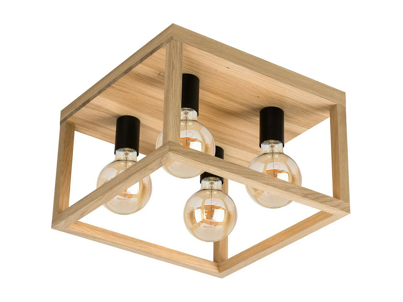 Plafonnier Tietar, Marron, 36x36x25 cm, EPIKASA