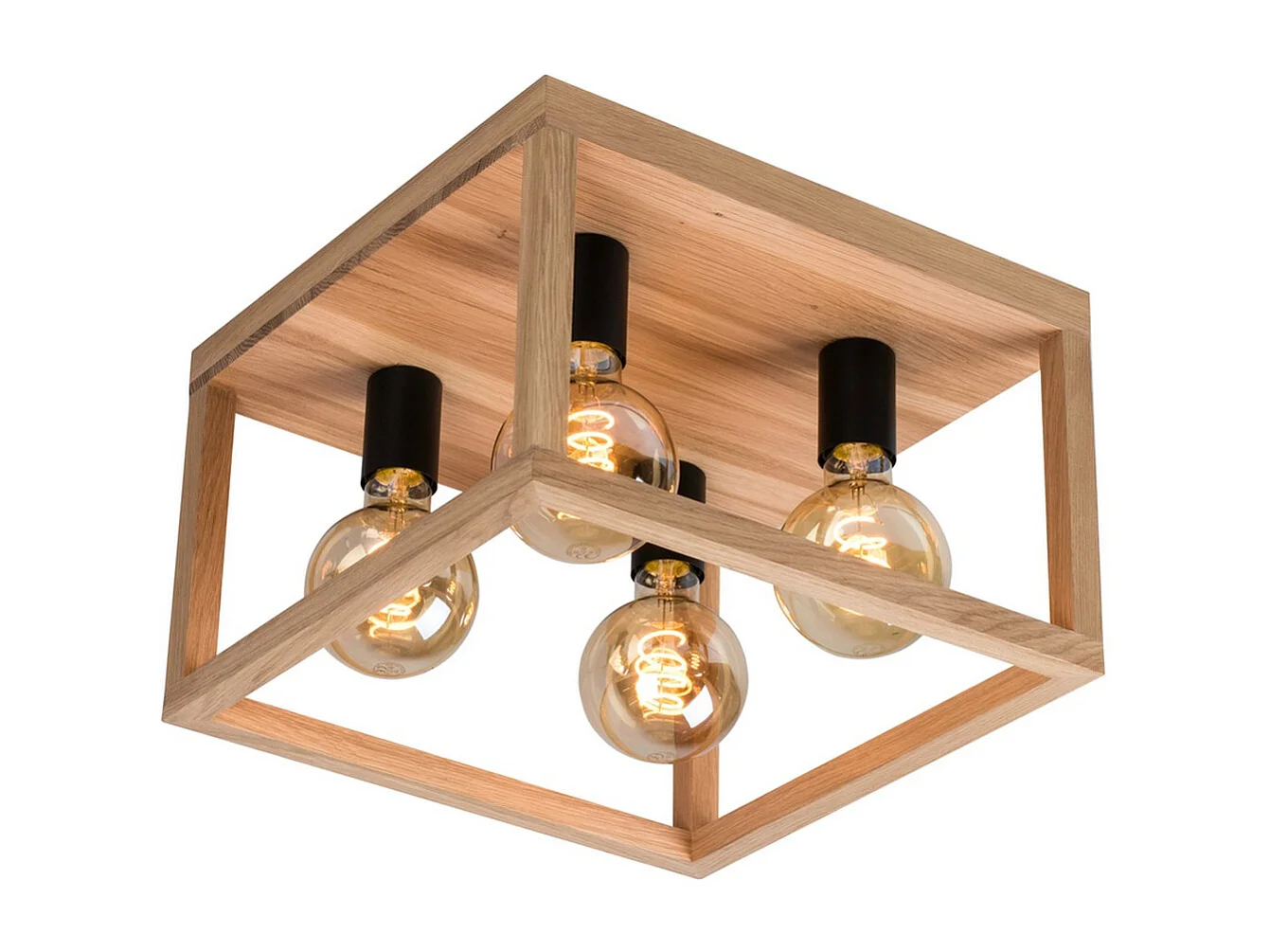 Plafonnier Tietar, Marron, 36x36x25 cm, EPIKASA