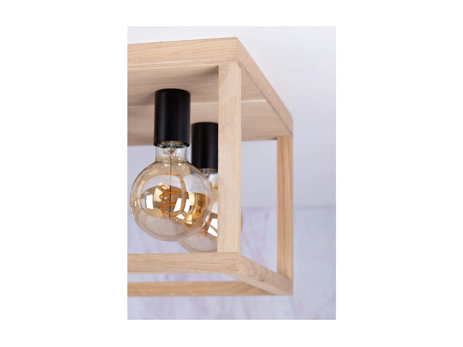 Plafonnier Tietar, Marron, 36x36x25 cm, EPIKASA