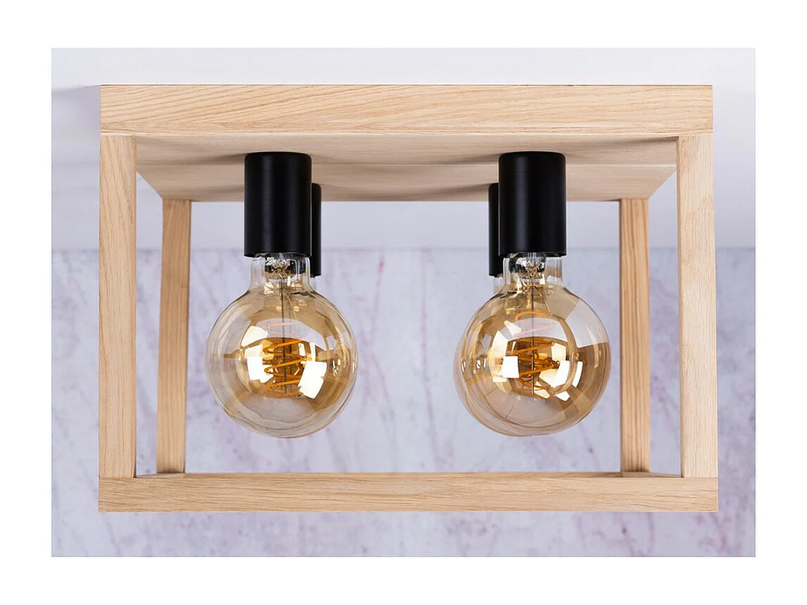 Plafonnier Tietar, Marron, 36x36x25 cm, EPIKASA