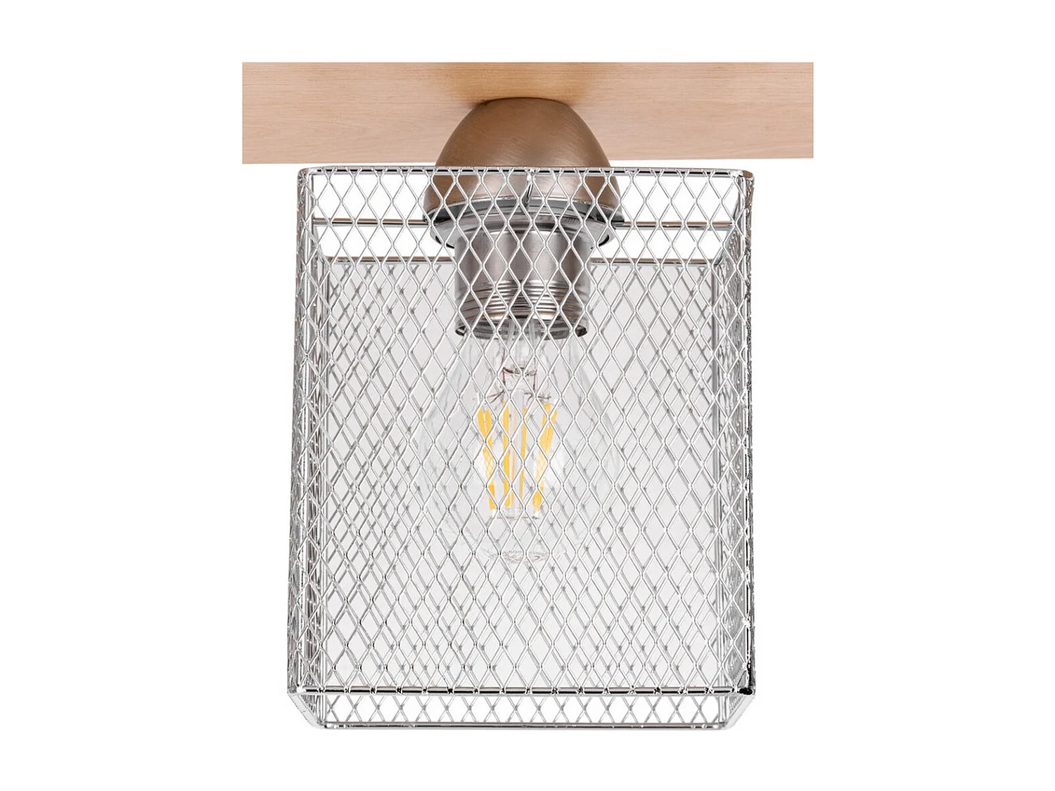 Plafonnier Mino, Marron, 34x34x21 cm, EPIKASA