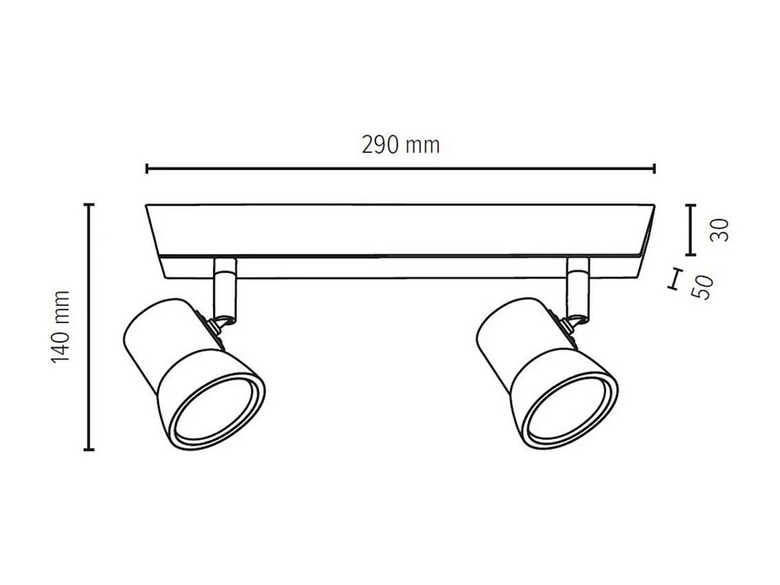 Lampa Sufitowa Lione, Brązowy, 6x29x14 cm, EPIKASA