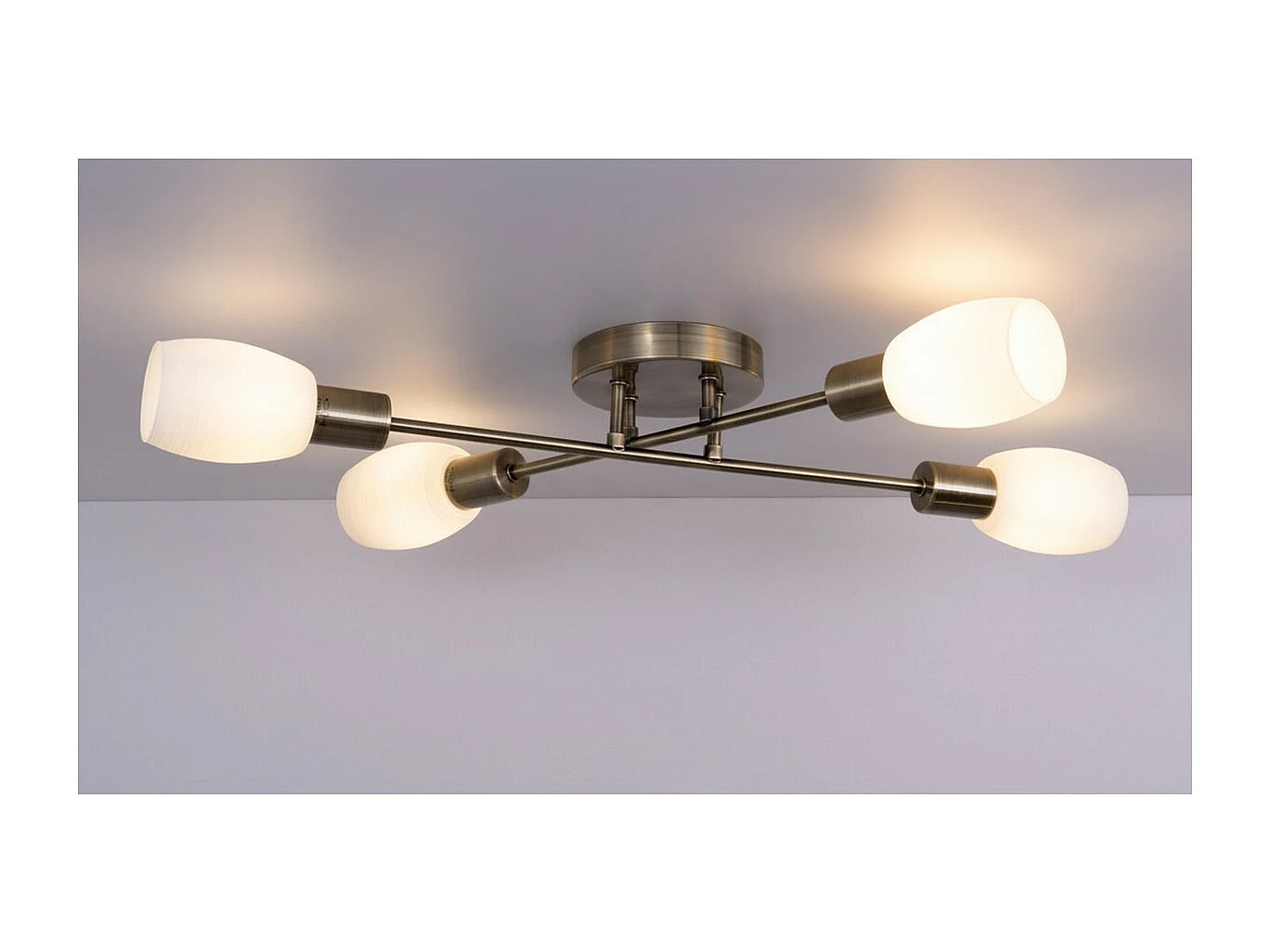 Plafonnier Tamega, Blanc, 58x67x11 cm, EPIKASA