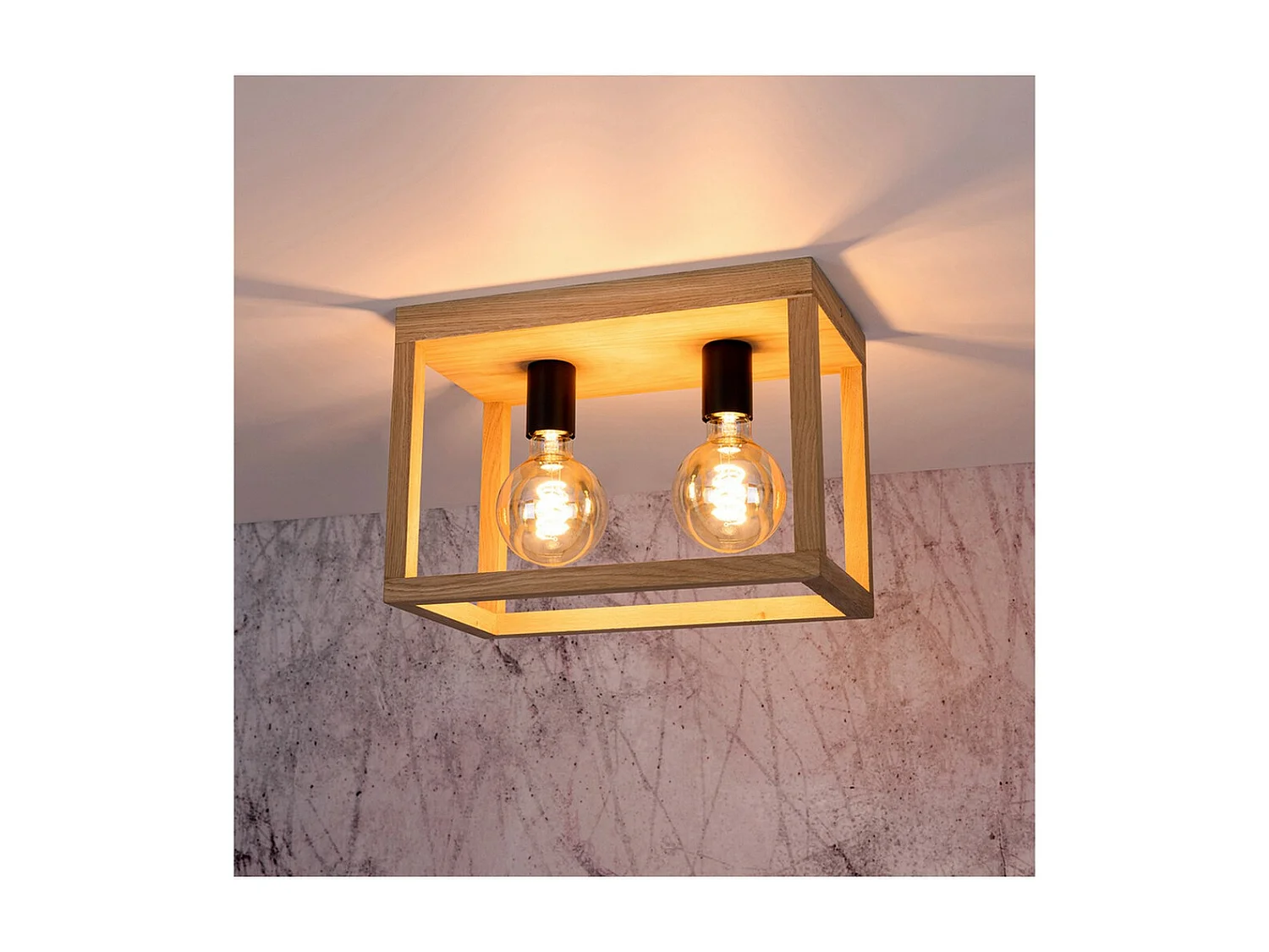 Plafondlamp Tietar, Bruin, 20x36x25 cm, EPIKASA