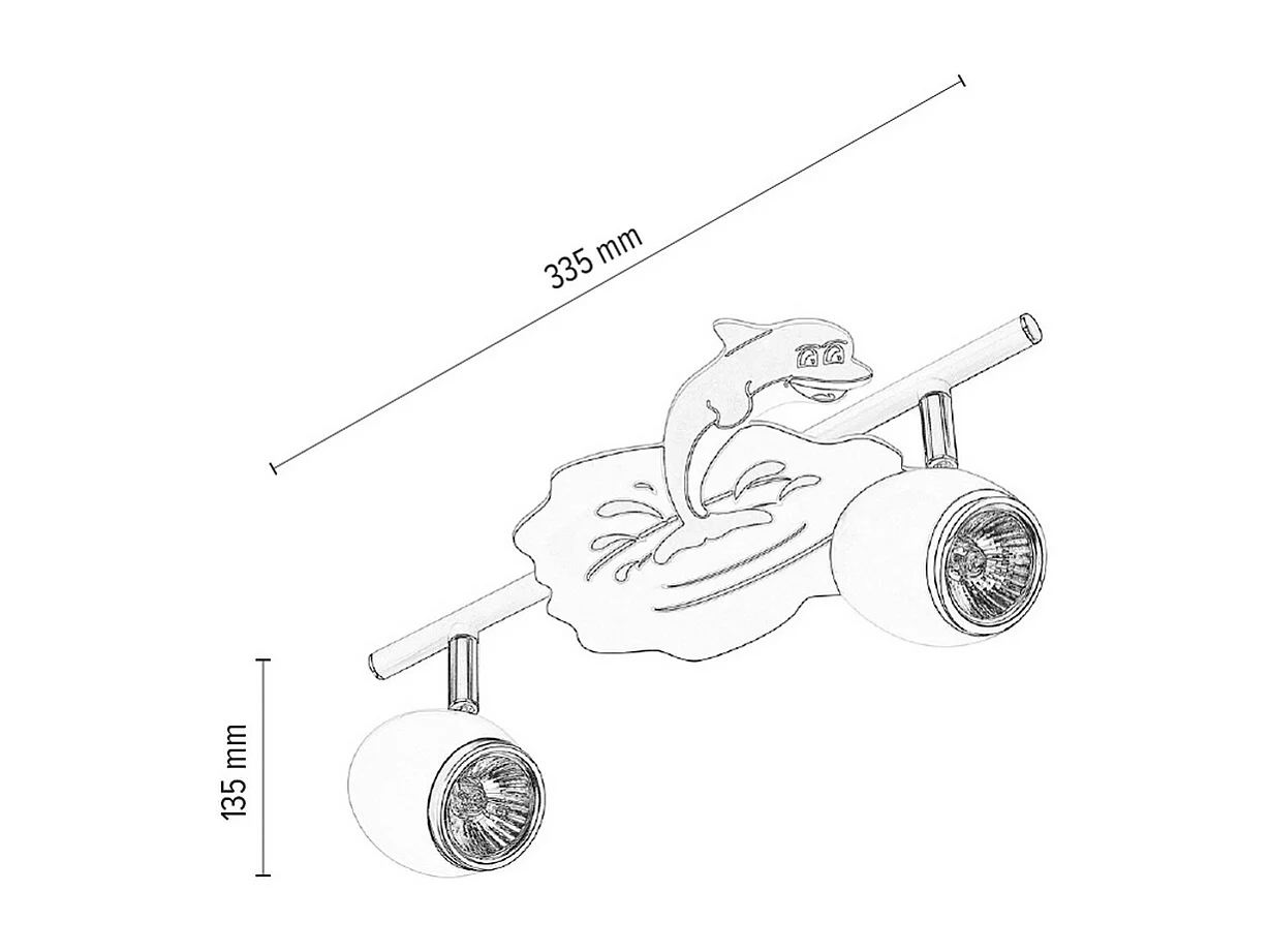Lampe de Plafond pour Enfants Baby, Blanc, 33,5x18,5x13,5 cm, Epikasa
