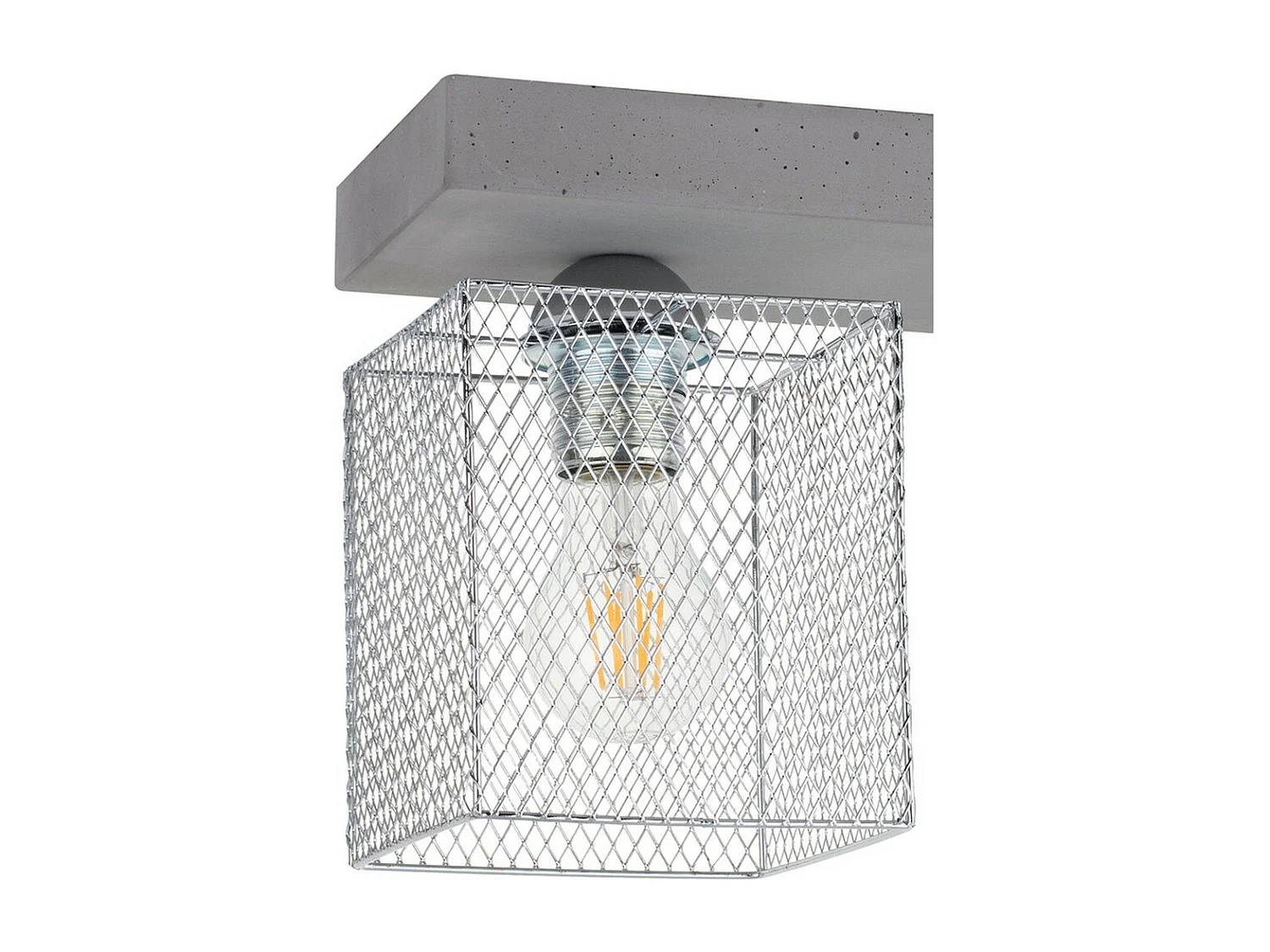 Plafonnier Mino, Gris, 13,5x35x21 cm, EPIKASA