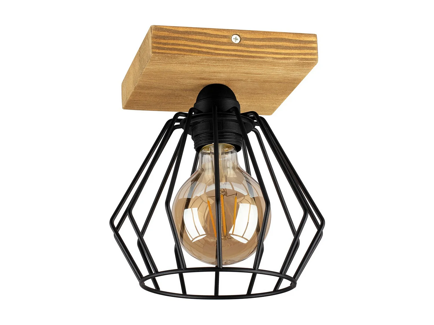 Plafonnier Eufrate, Marron, 19x19x23 cm, EPIKASA