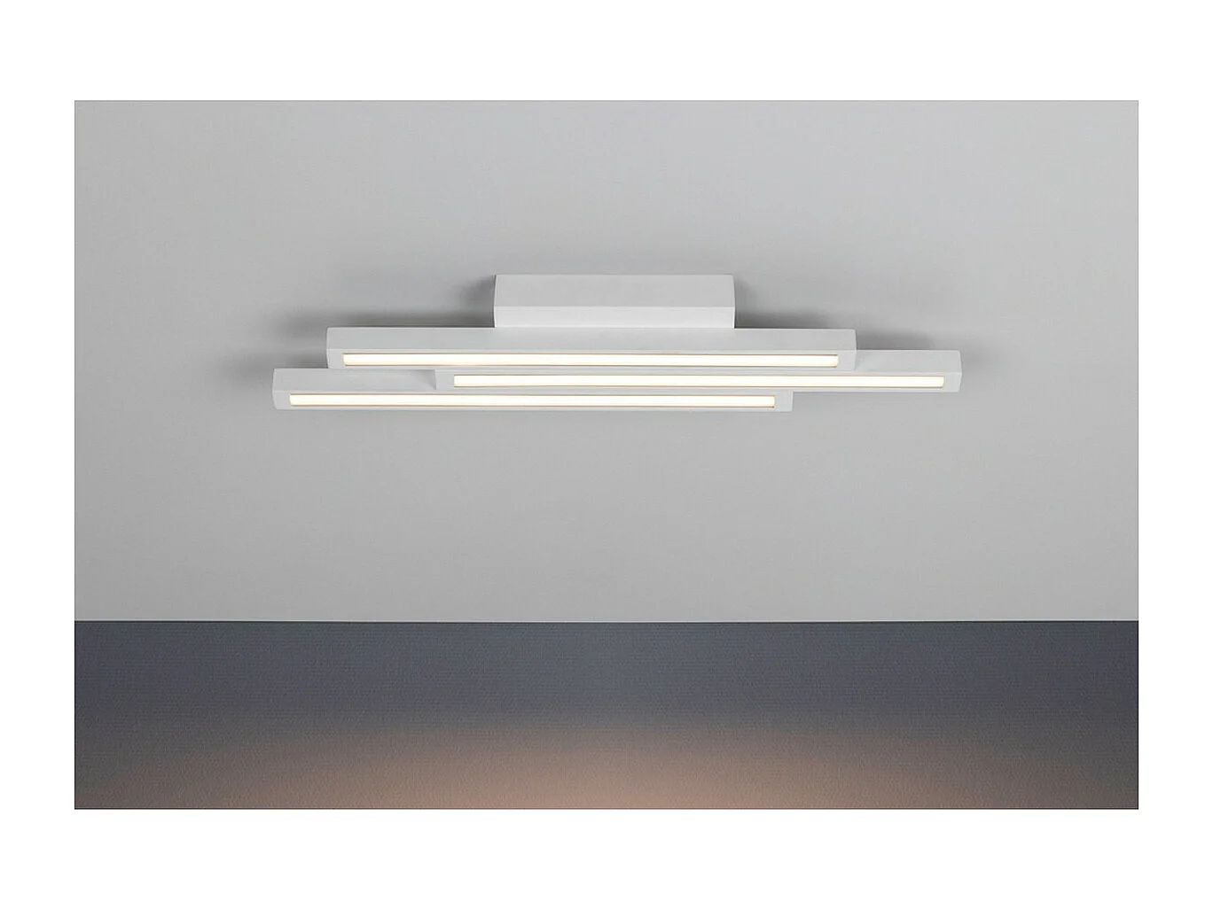 Plafondlamp Guadalupa, Wit, 57x12,5x6,5 cm, EPIKASA